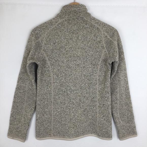 Patagonia Better Sweater 1/4 Quarter Zip Pullover Women’s Size S Pelican Beige - Picture 12 of 16